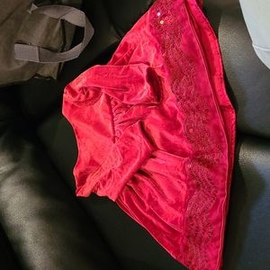 Baby girl red dress with sequence sz 6-9
